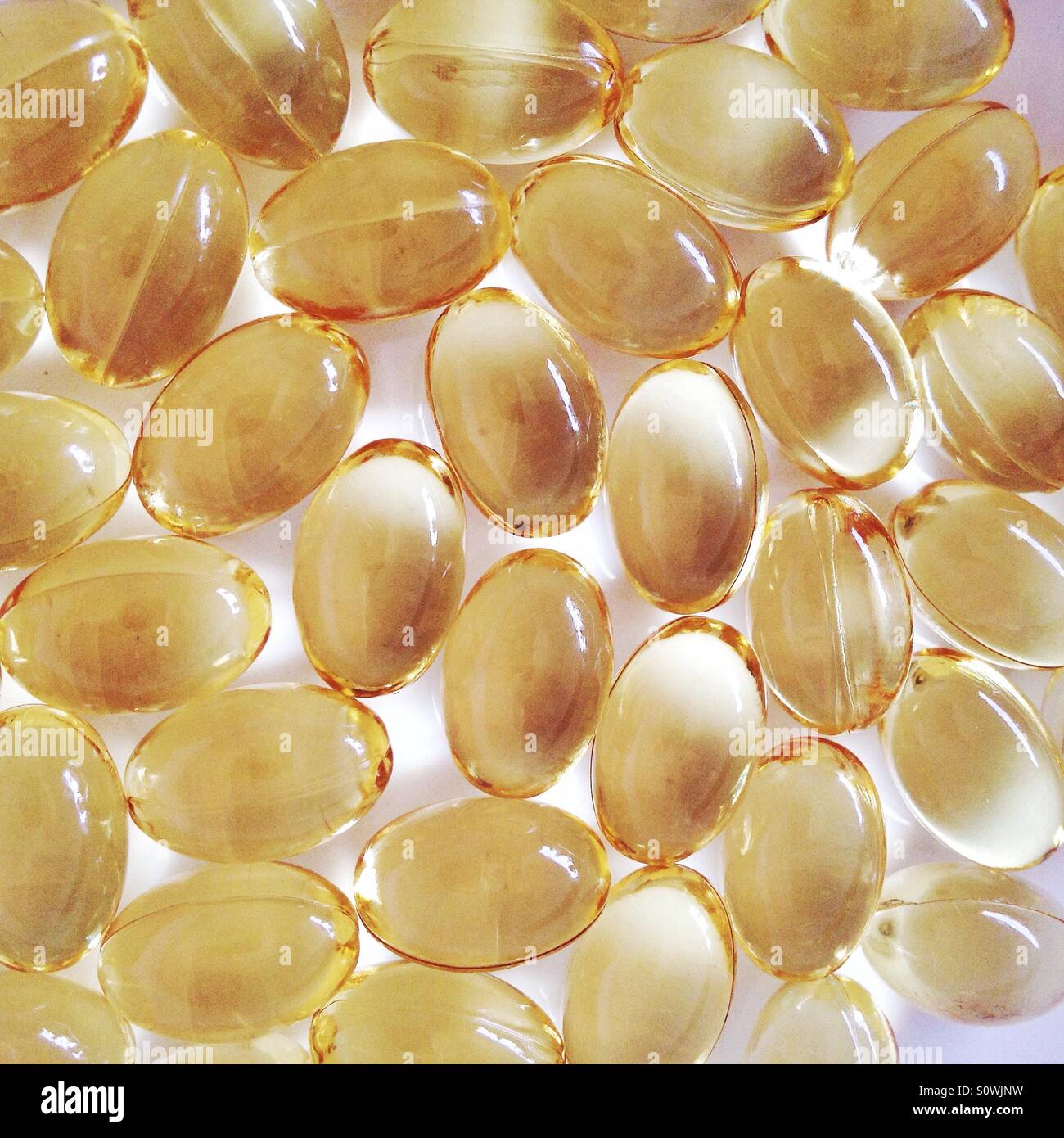 Cod liver oil capsules - Smartphone Captured Stock Image