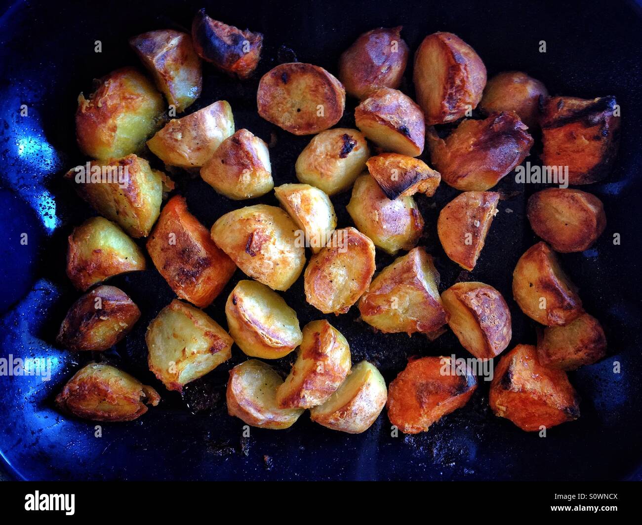 Roast potatoes - Smartphone Captured Stock Image