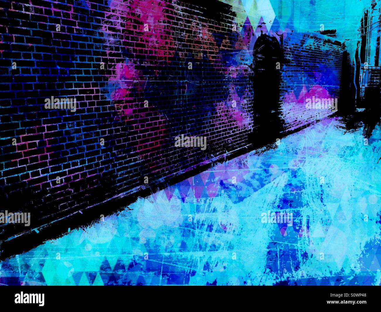 Graphic city street Stock Photo - Alamy