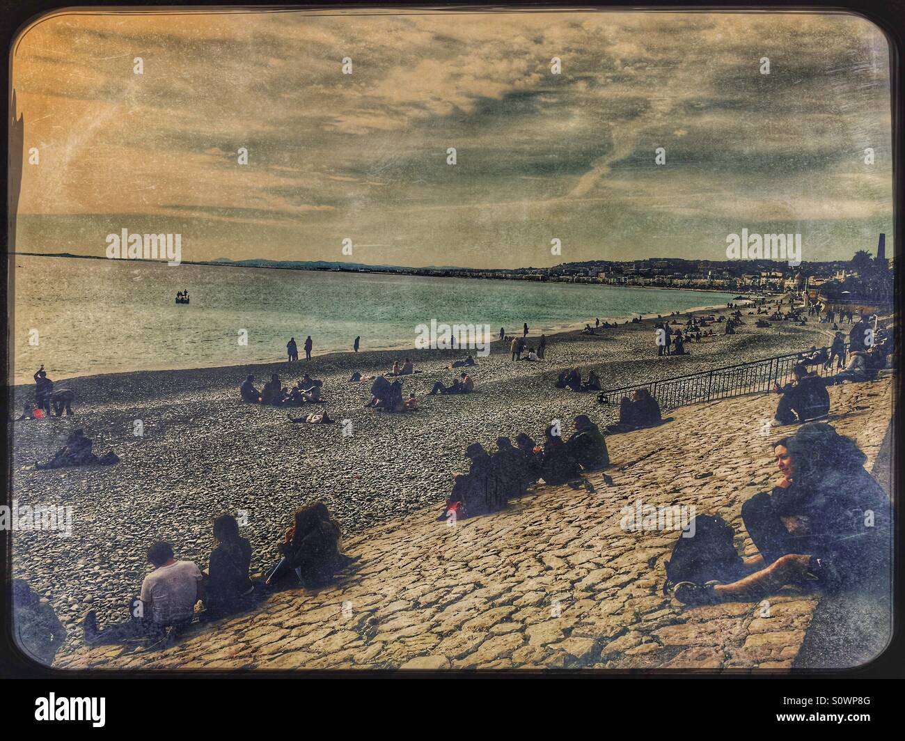 Cloudy weather at the sea - Smartphone Captured Stock Image