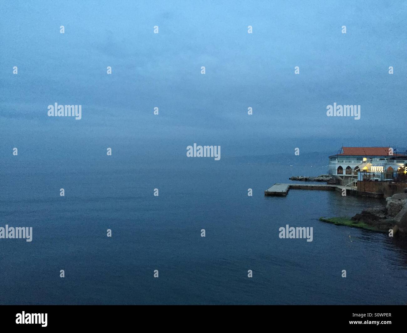 The sea and sky merged United together - Smartphone Captured Stock Image