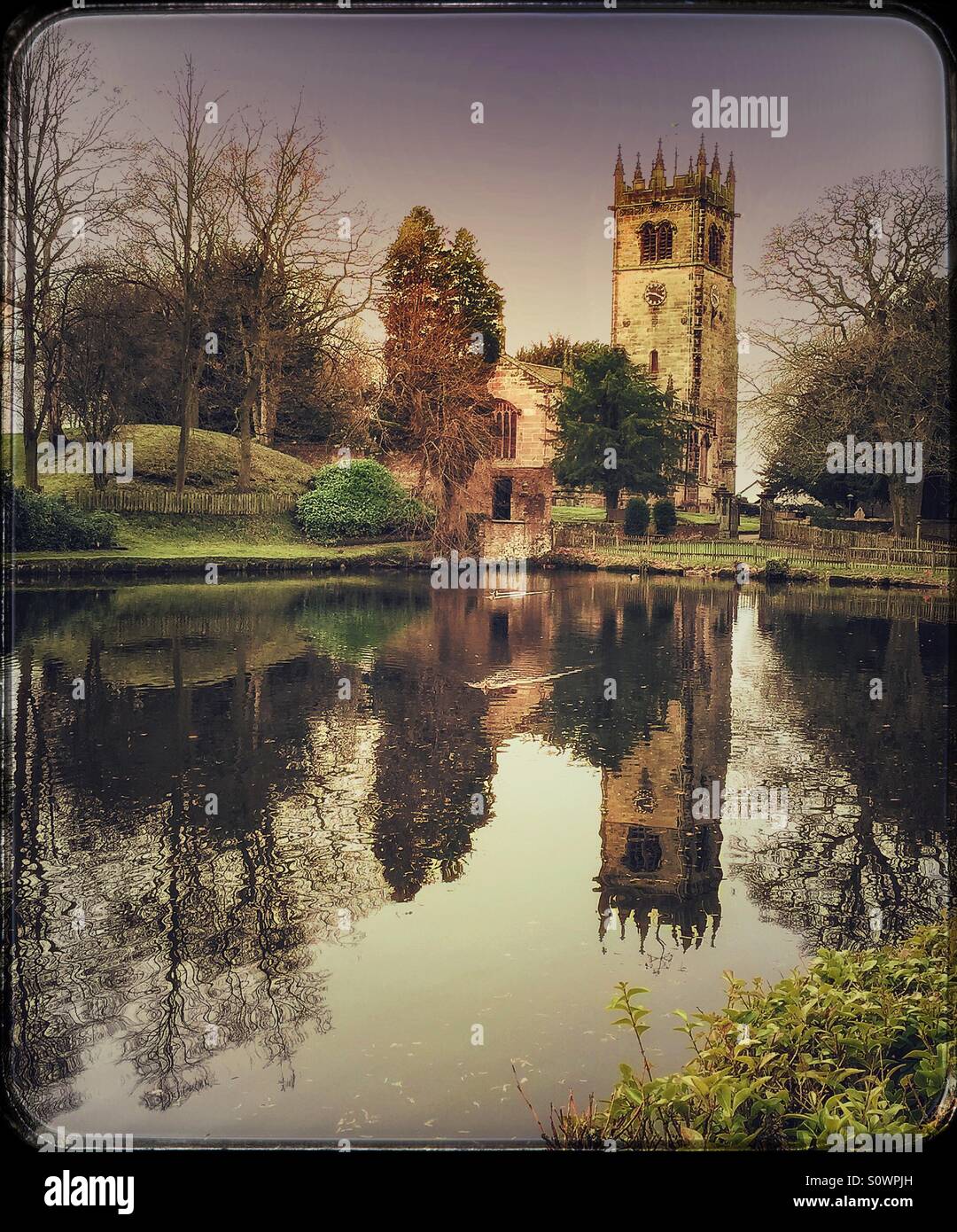 Gawsworth St James the Great Church. Cheshire England Stock Photo