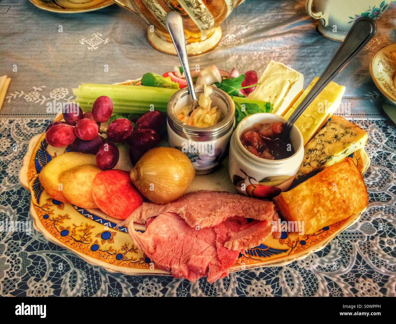 Ploughman's lunch - Smartphone Captured Stock Image