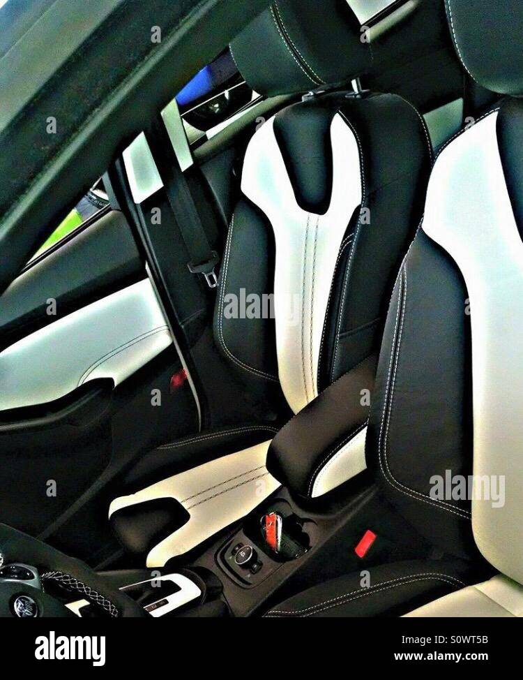 Black and white leather Stock Photo Alamy