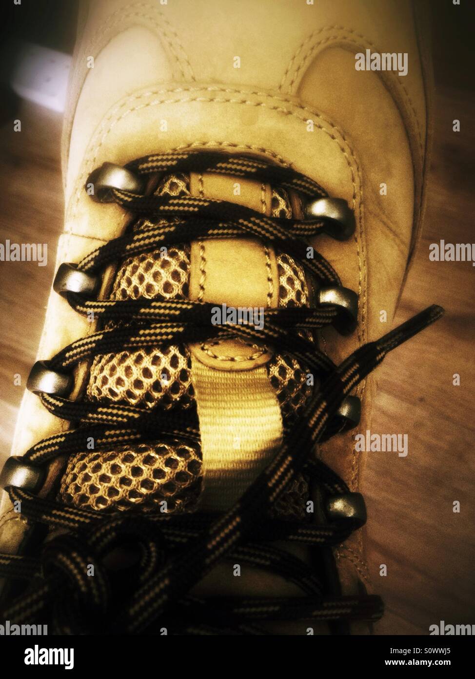 Boot laces Stock Photo