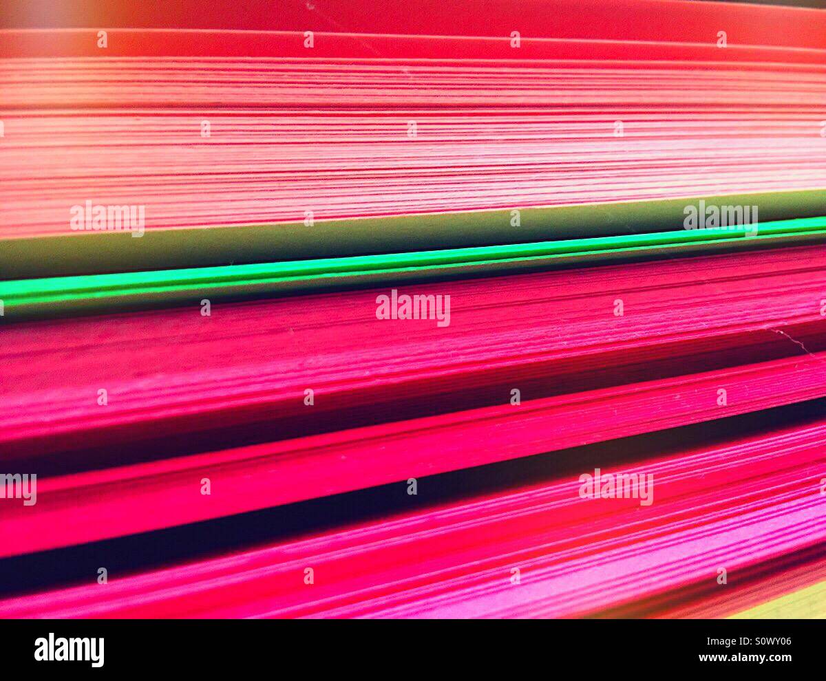 Stack of colorful folders - Smartphone Captured Stock Image