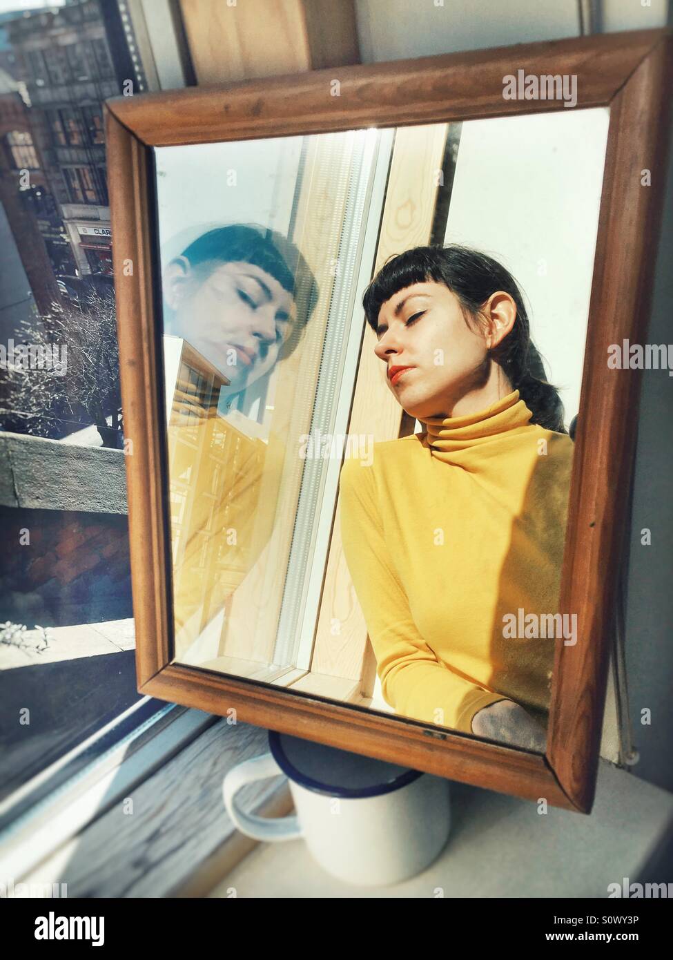 Reflection on the mirror hires stock photography and images Alamy