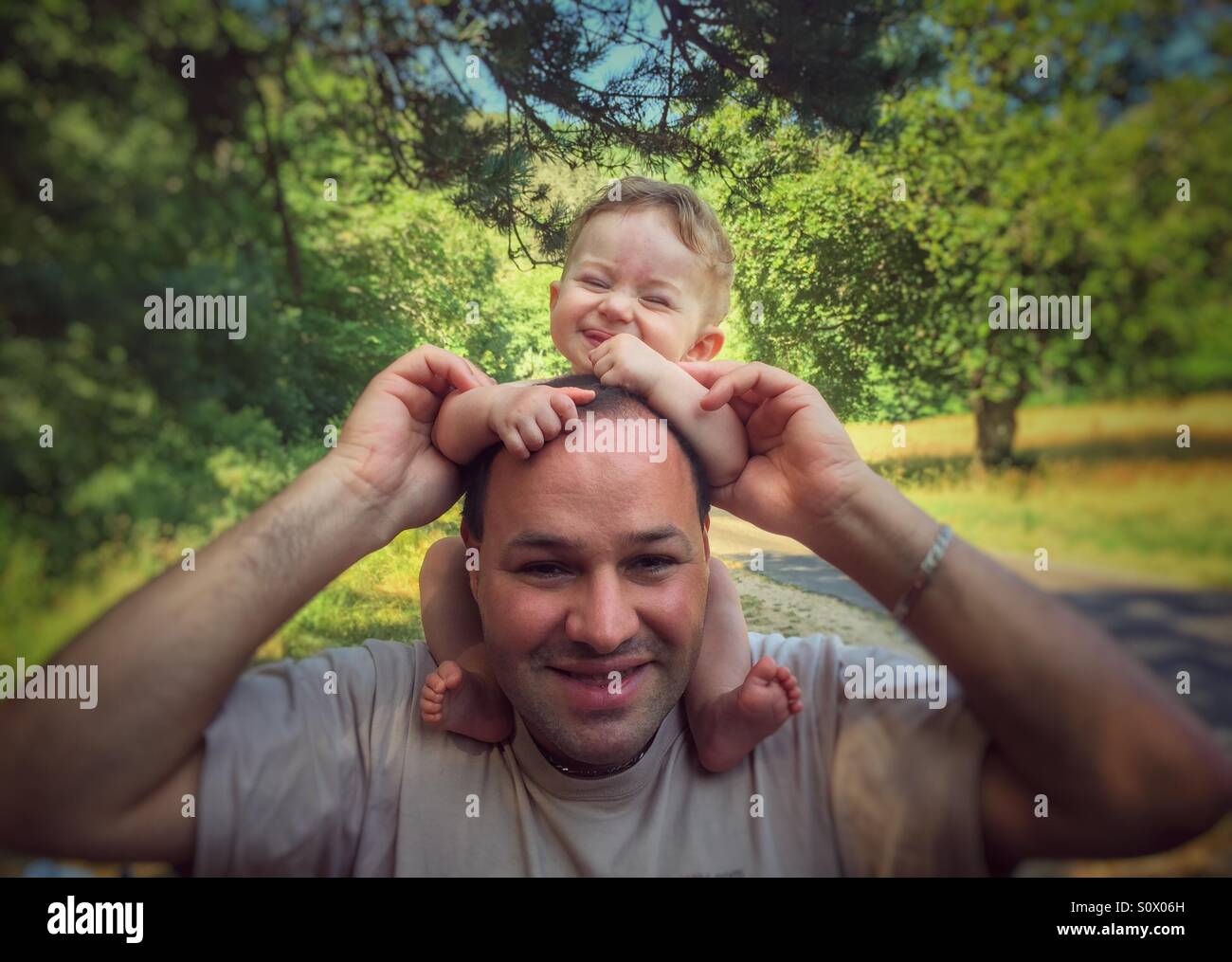 Father and baby Stock Photo - Alamy