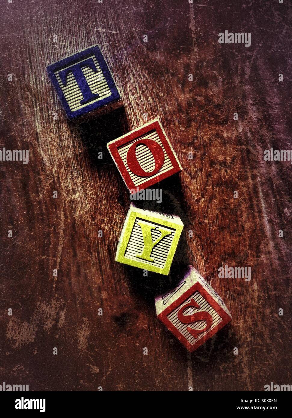 Toy bricks close up - Smartphone Captured Stock Image