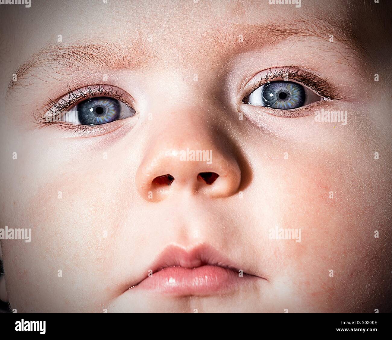Blue eyed boy Stock Photo Alamy