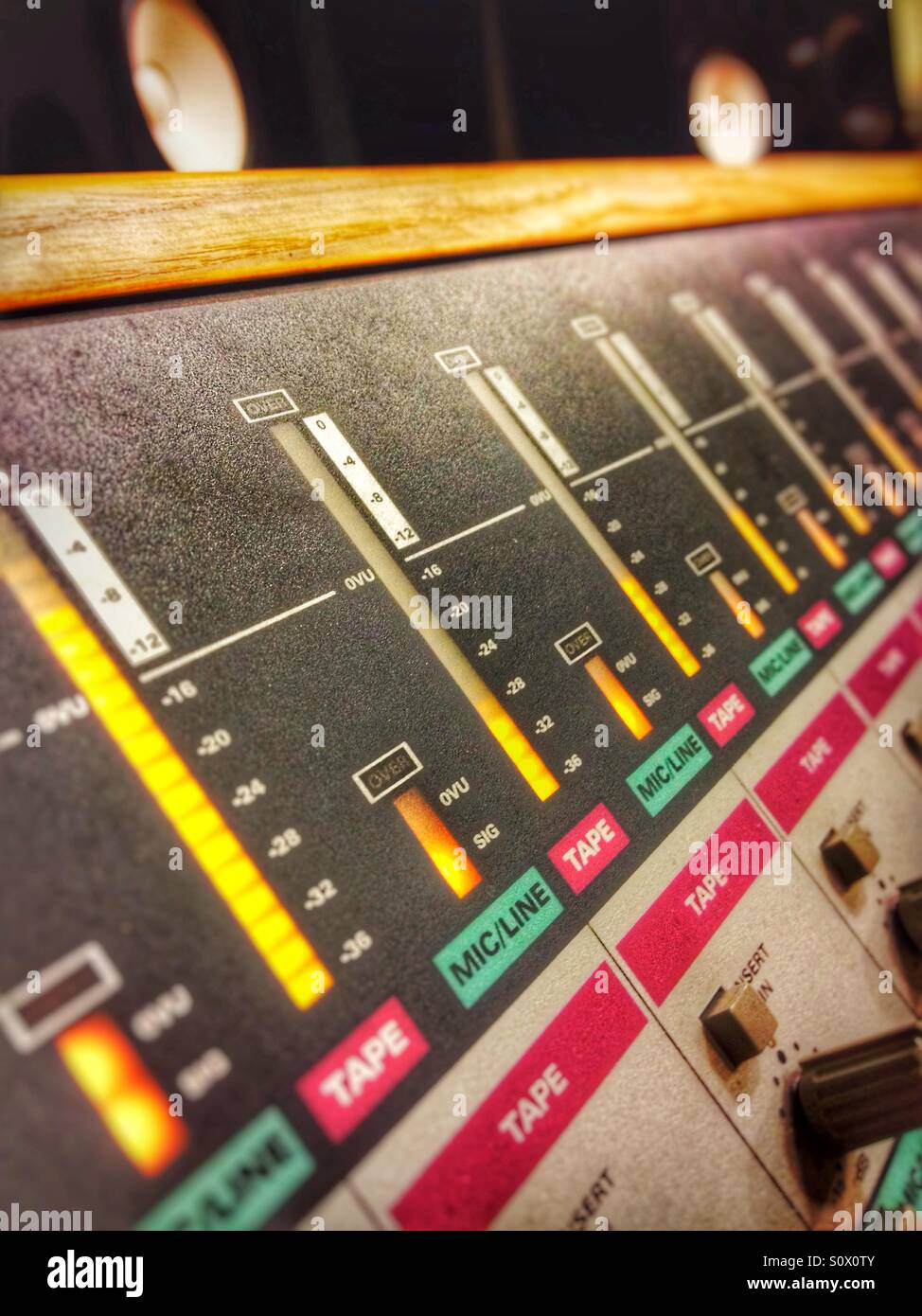 Recording levels sound Stock Photo Alamy