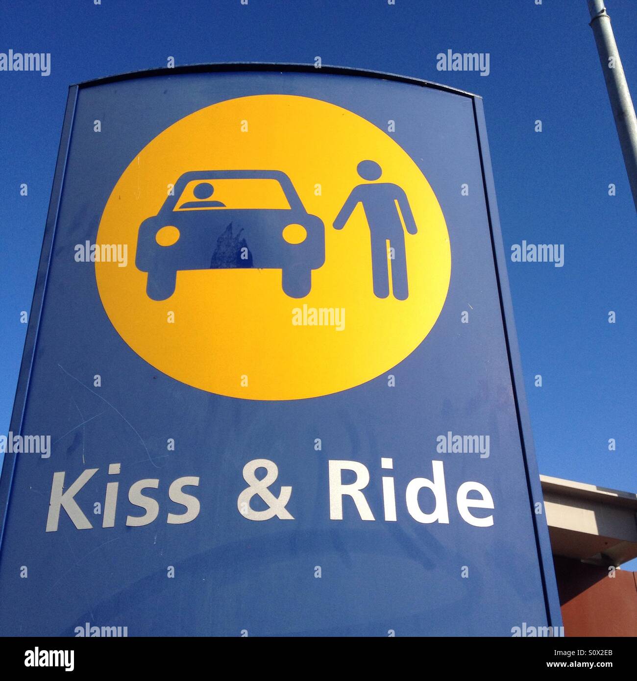 Kiss and ride sign Stock Photo