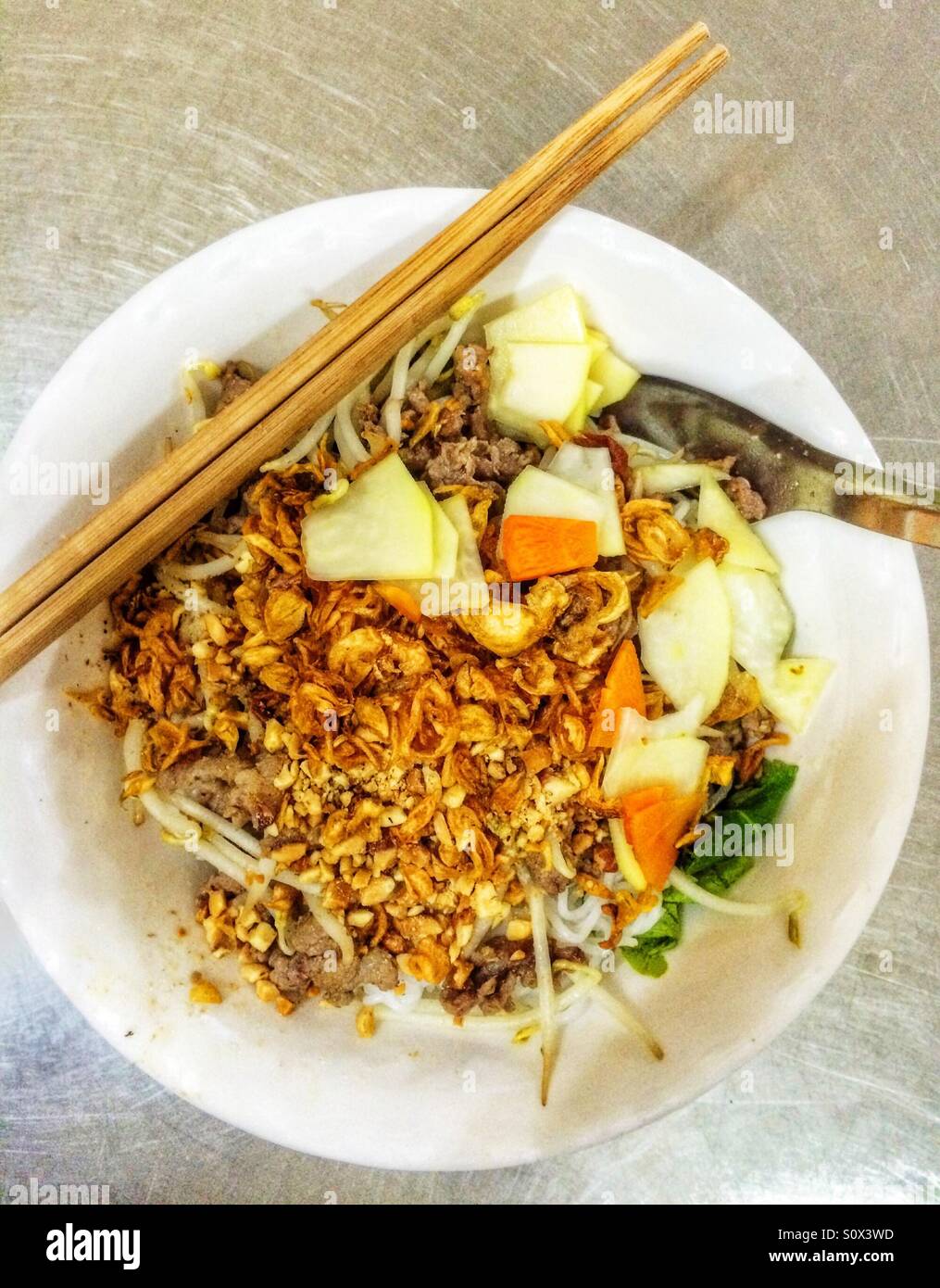 Vietnamese beef pho - Smartphone Captured Stock Image