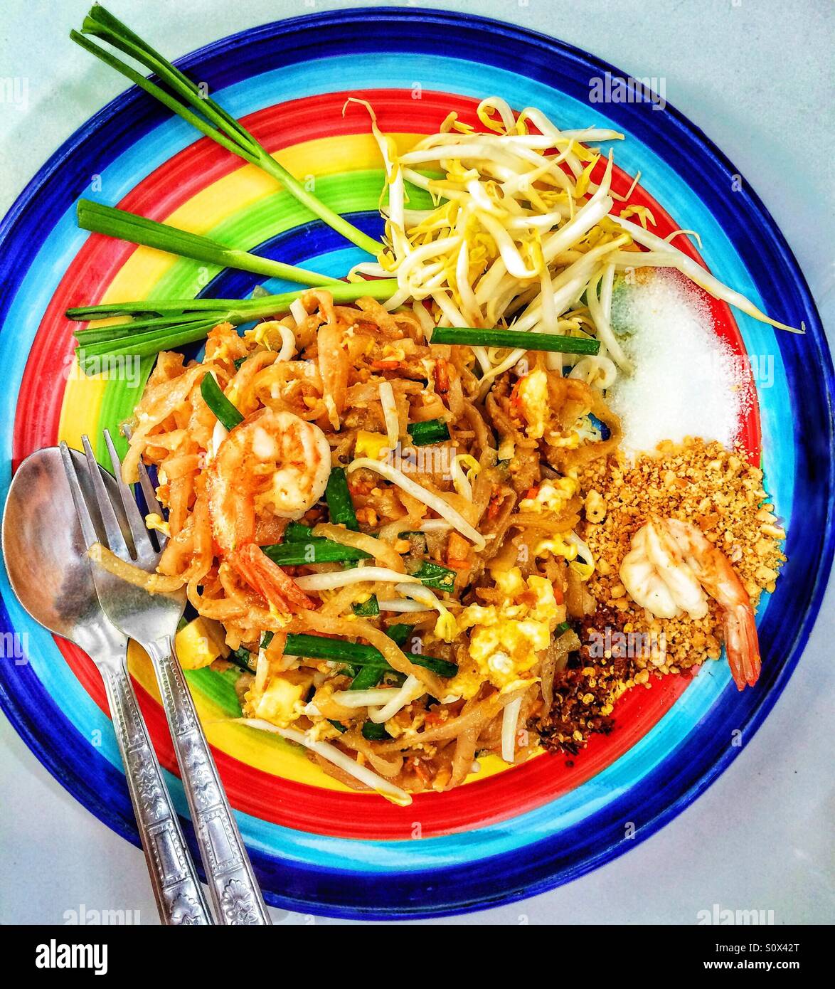 Pad Thai - Smartphone Captured Stock Image