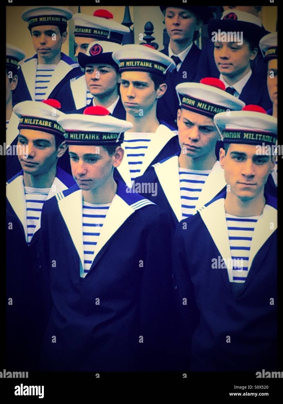 French Sea Cadets Stock Photo