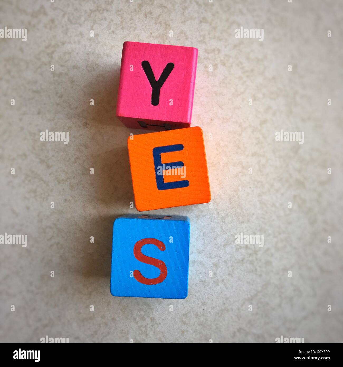 YES - Smartphone Captured Stock Image