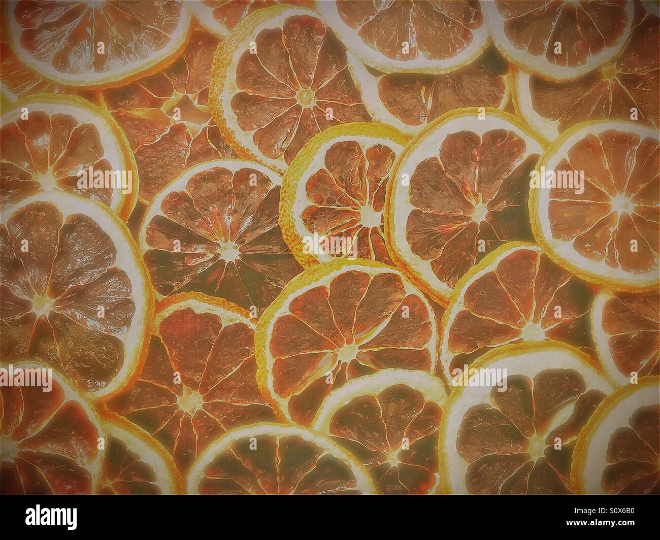 Dried citrus slices background - Smartphone Captured Stock Image