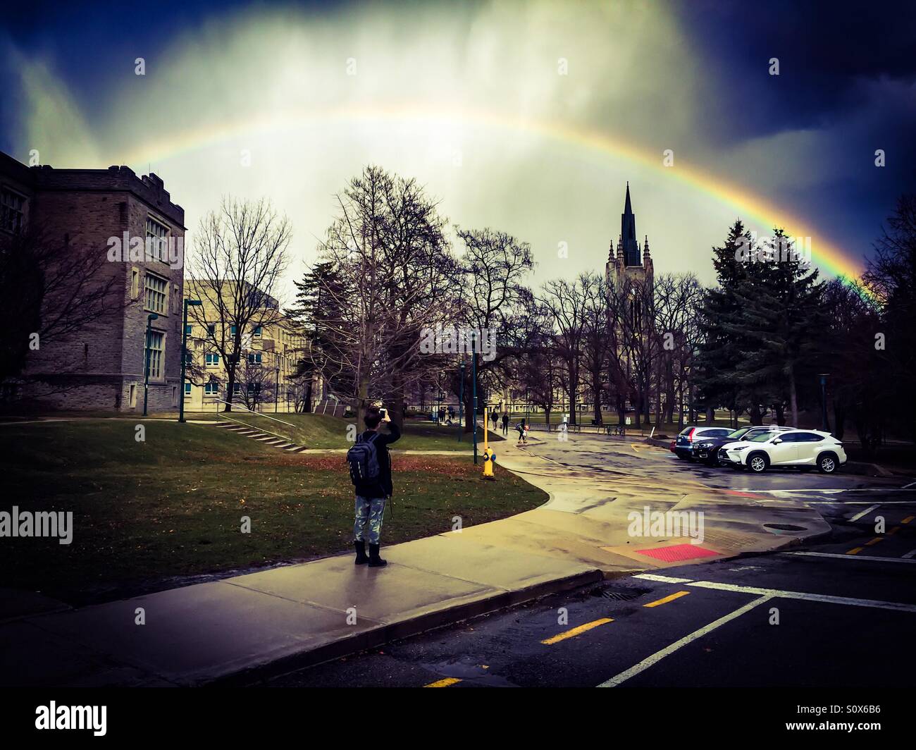 Rainbow - Smartphone Captured Stock Image