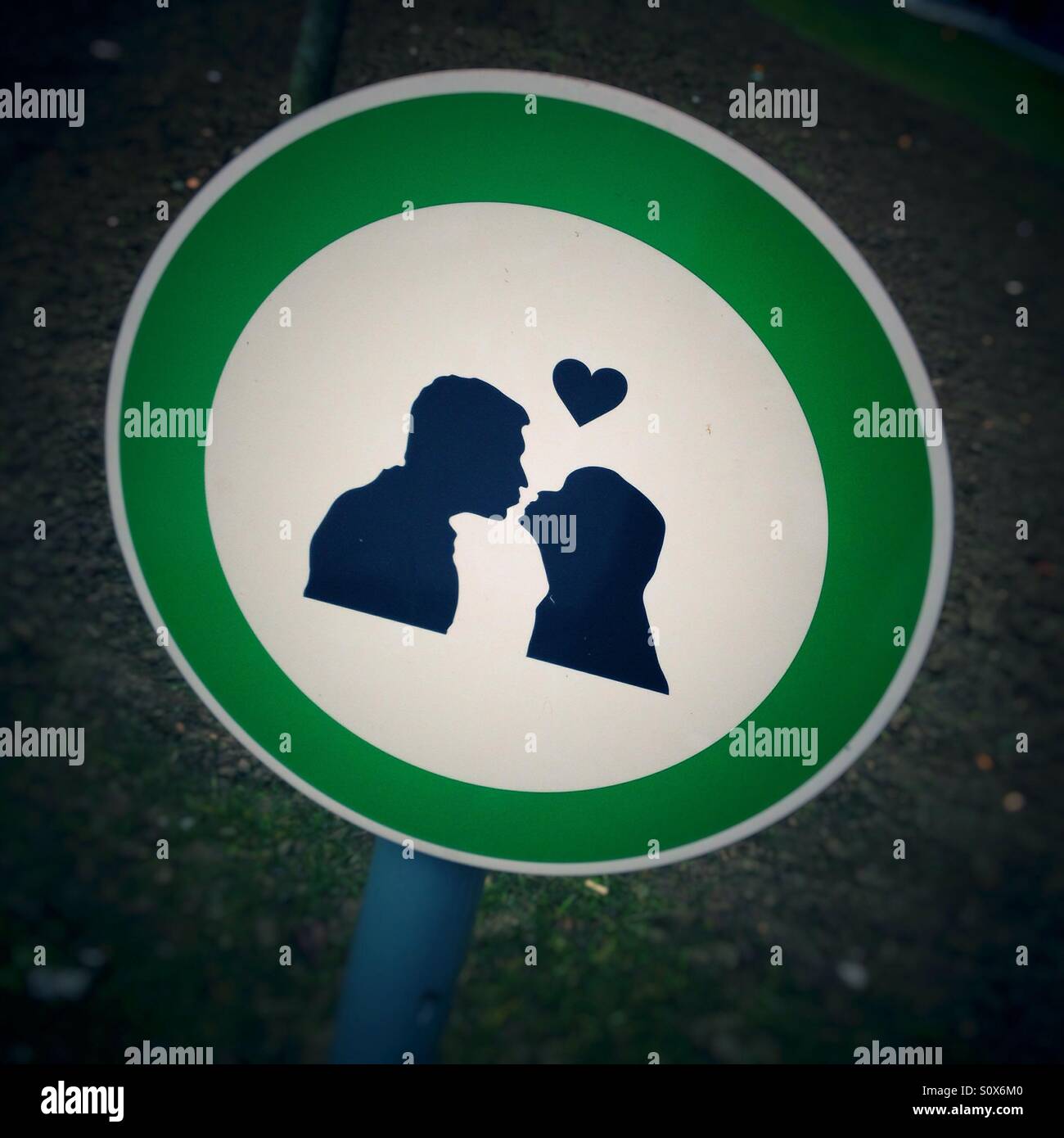 Lovers sign - Smartphone Captured Stock Image