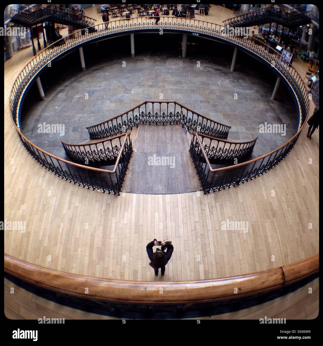 Interior of The Corn Exchange, Leeds, England. - Smartphone Captured Stock Image