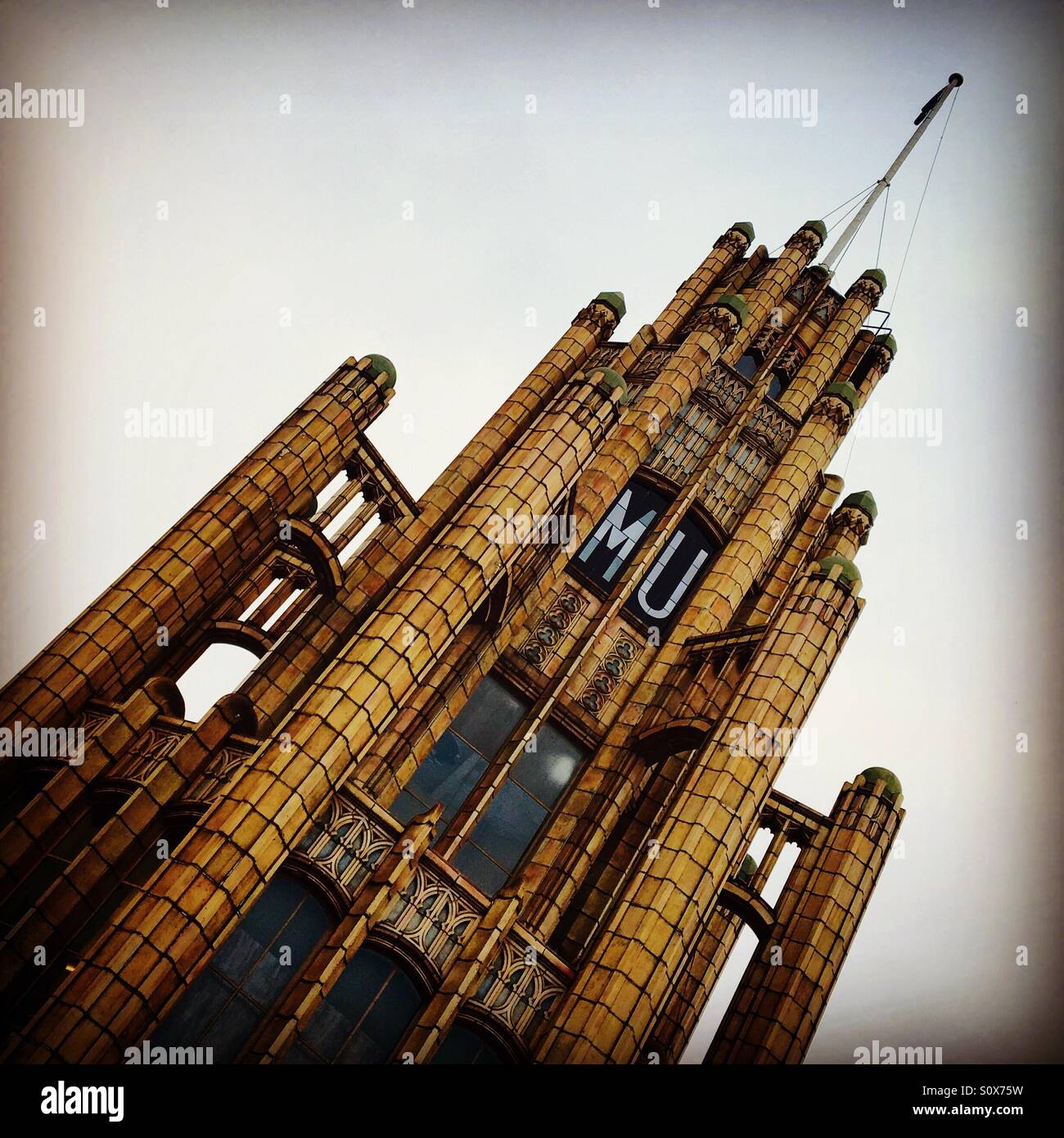 Art Deco Manchester Unity building in Melbourne - Smartphone Captured Stock Image