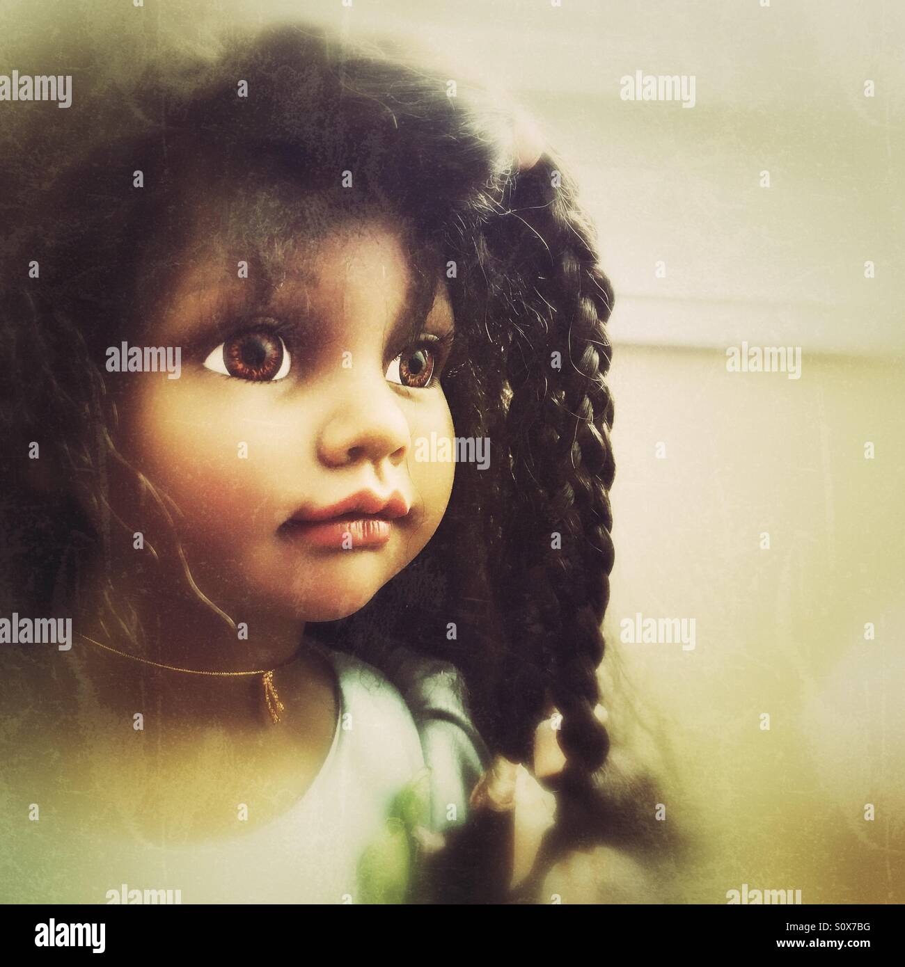 A porcelain doll with braids (2 Stock Photo Alamy