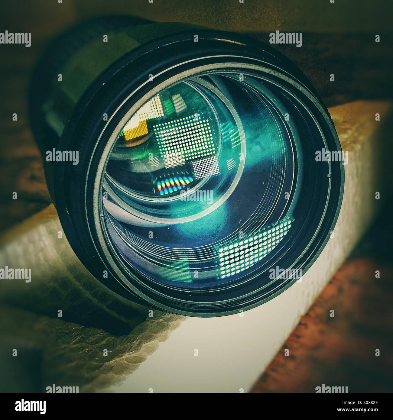 Zoom lens - Smartphone Captured Stock Image