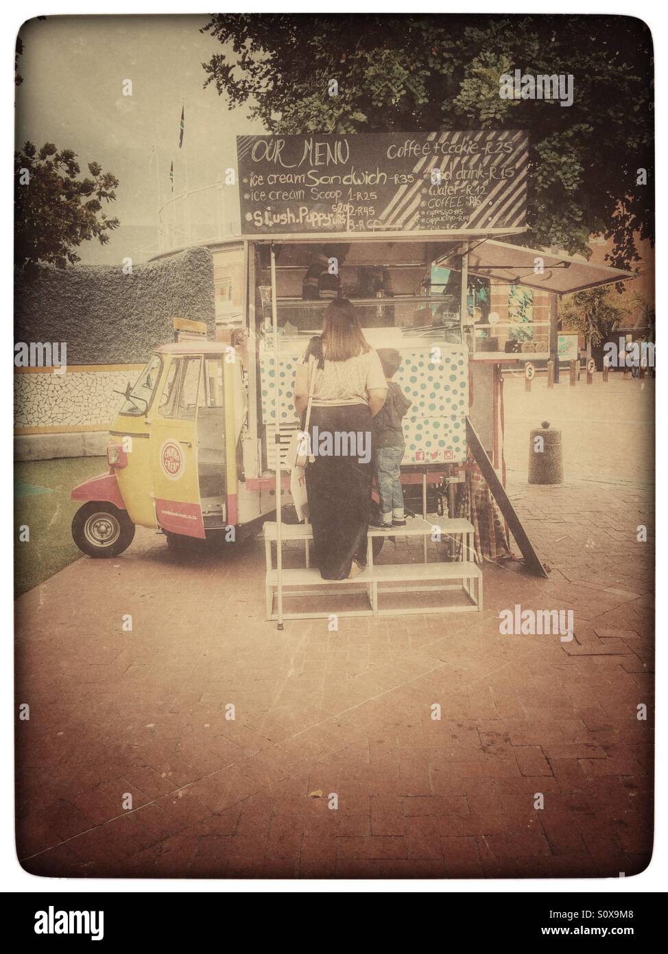 Ice cream sandwich food truck. - Smartphone Captured Stock Image