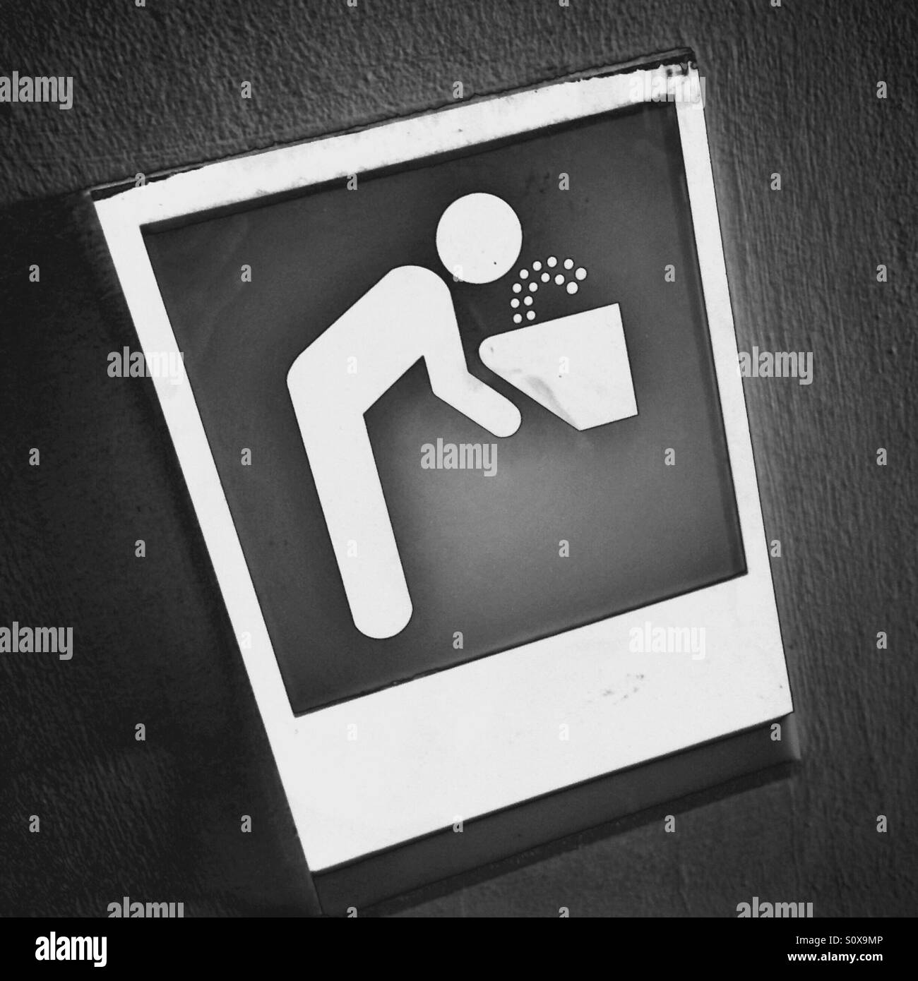 Drinking water sign - Smartphone Captured Stock Image