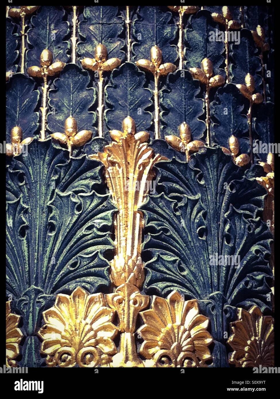 Gold decorative detail. Place de la Concorde. Paris, France. Stock Photo