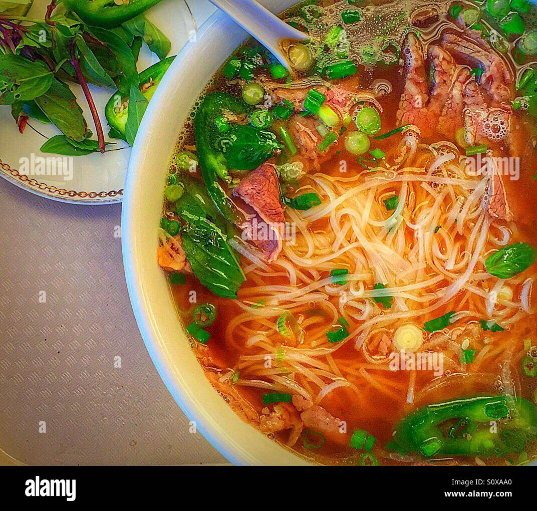 Vietnamese beef pho Stock Photo - Alamy