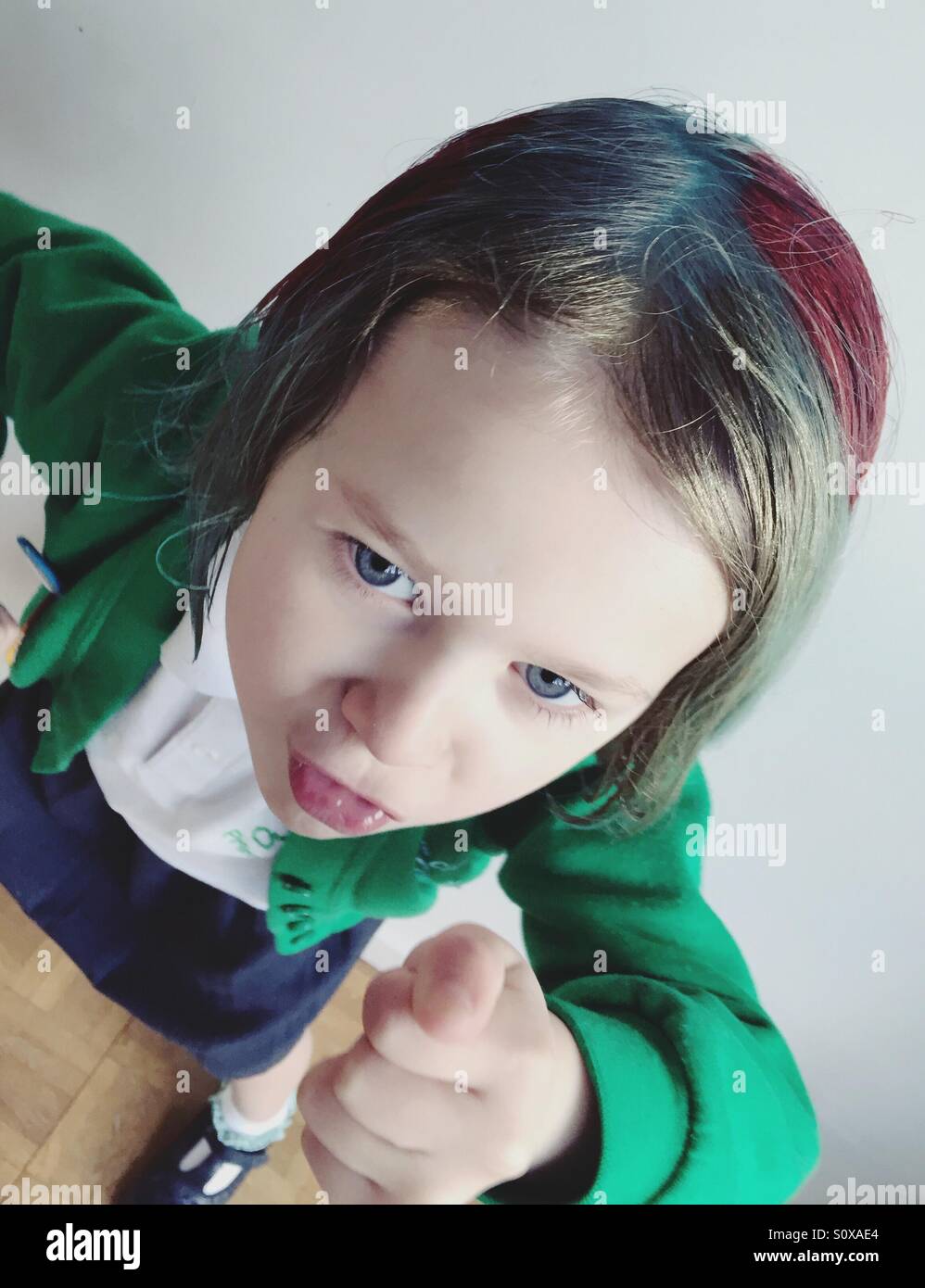 Fight girl - Smartphone Captured Stock Image