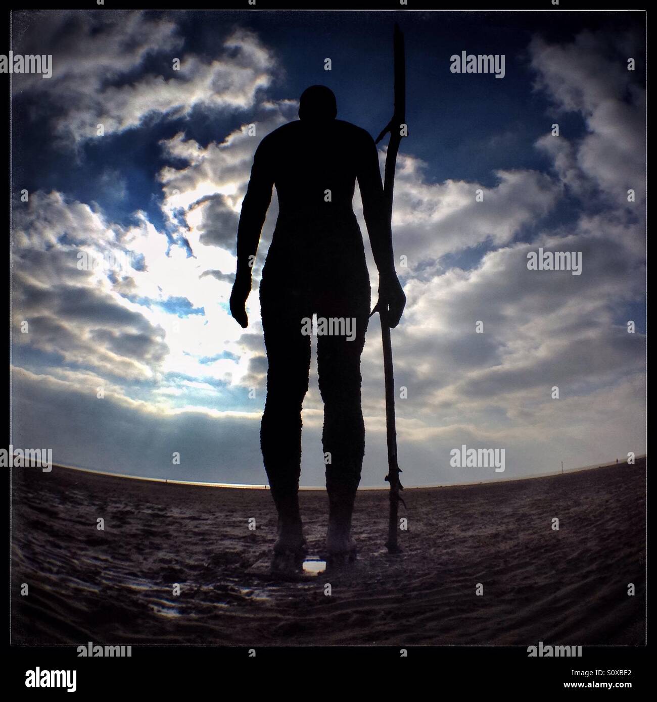 Antony Gormley statue on Crosby Beach, Liverpool, UK Stock Photo Alamy