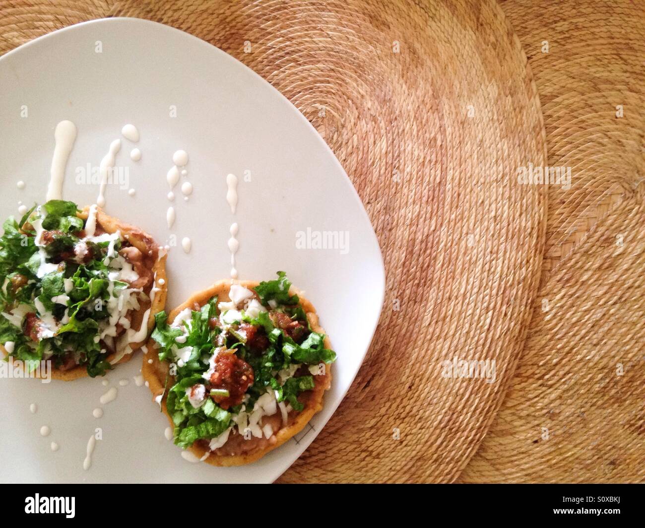 Sopes. Traditional mexican food, with copy space Stock Photo Alamy