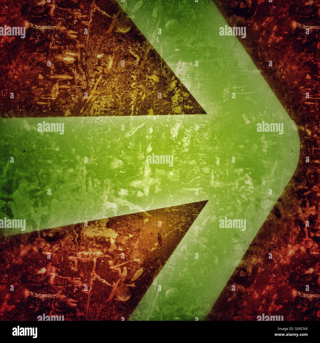 Direction arrow - Smartphone Captured Stock Image