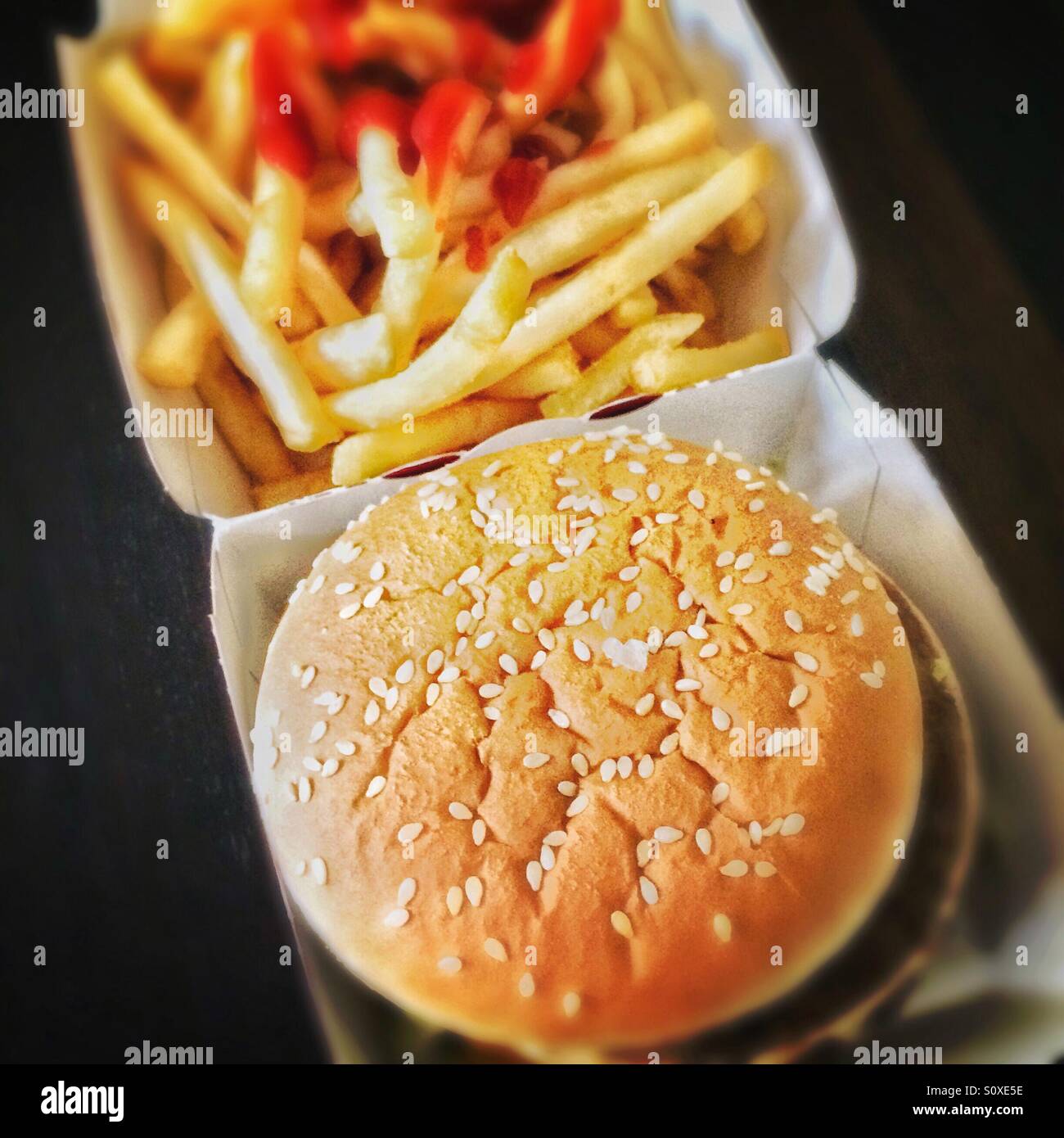 McDonald's Big Mac burger and fries Stock Photo Alamy