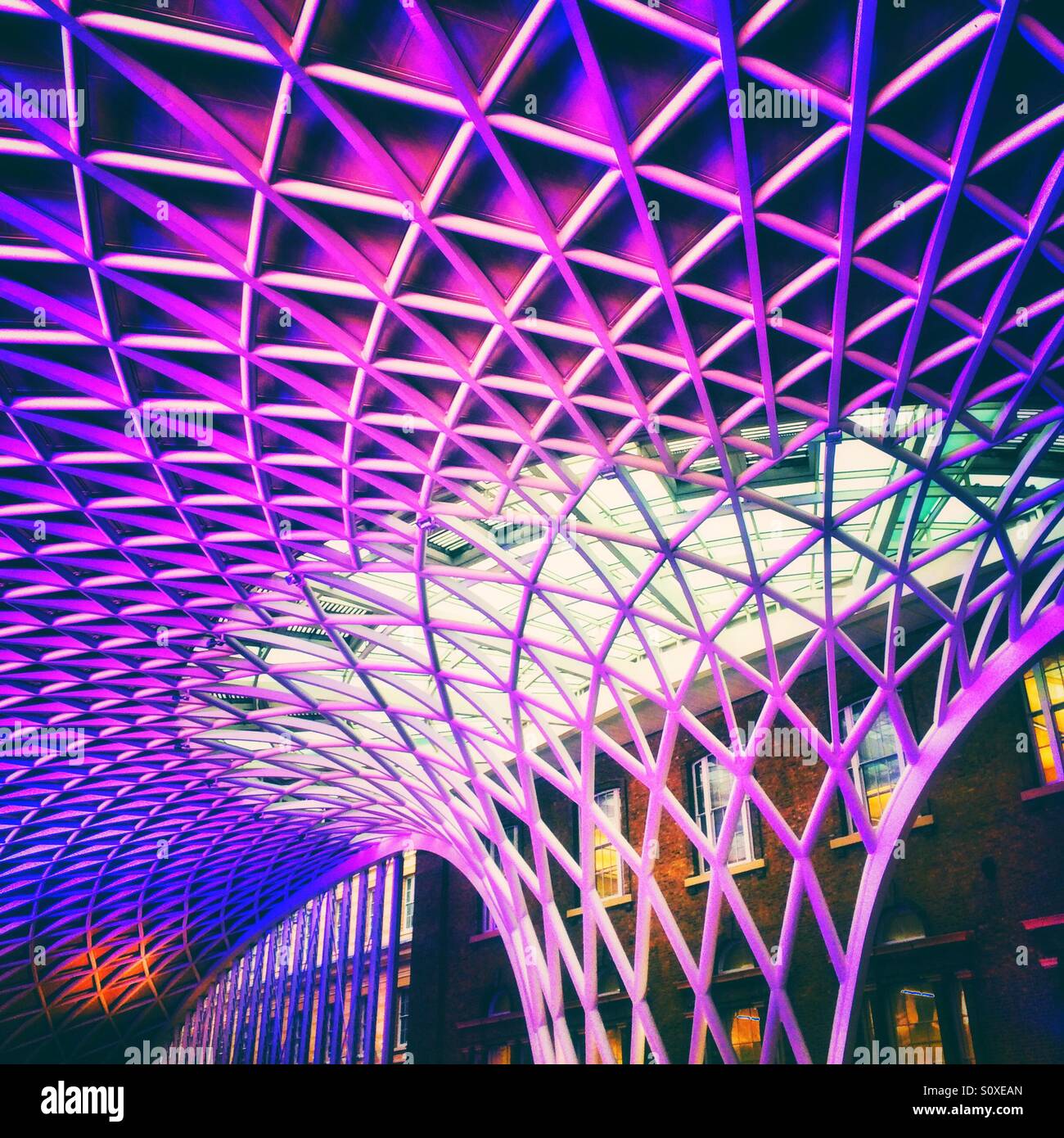 Architectural feature at Kings Cross Station London - Smartphone Captured Stock Image