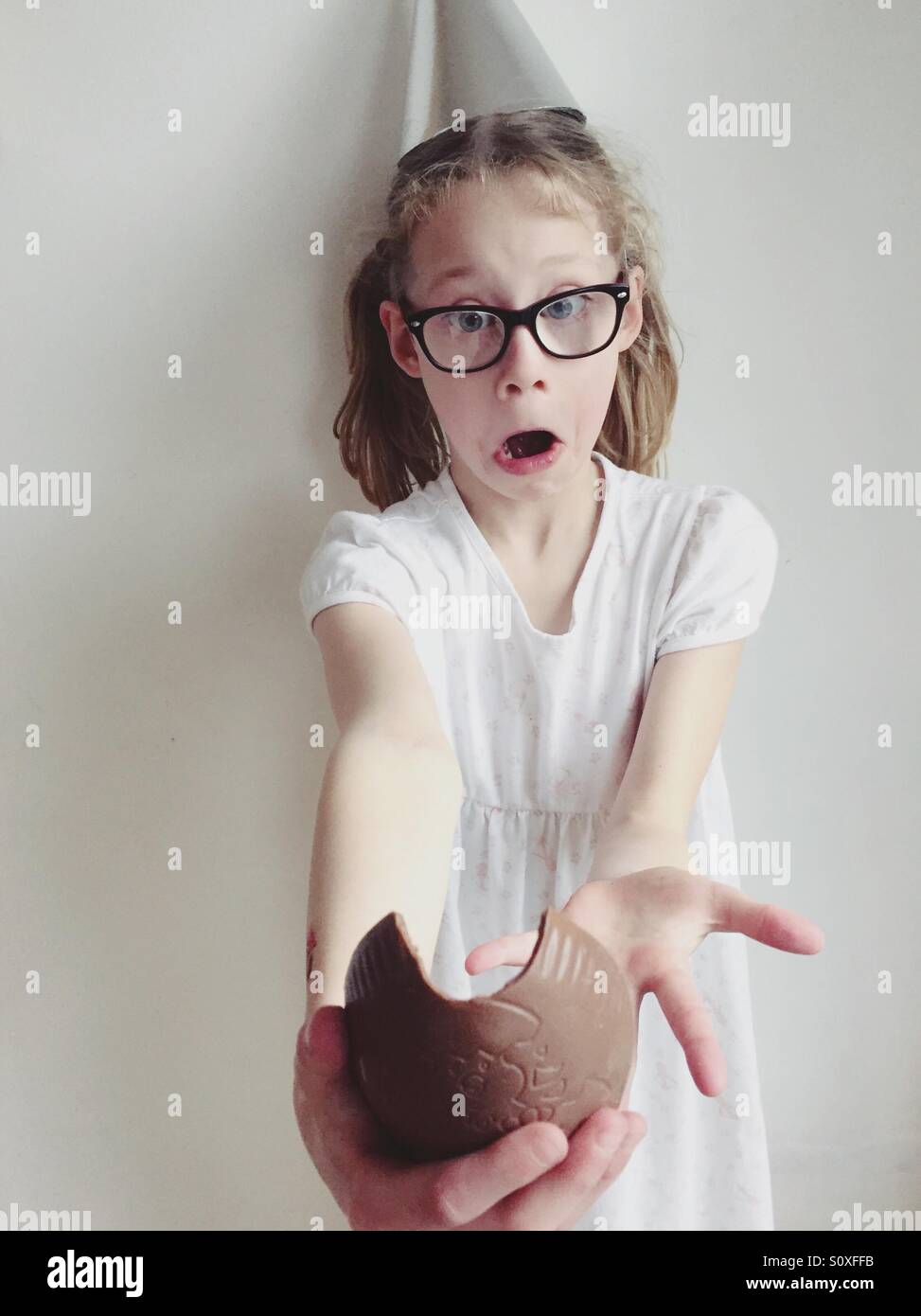 Who's eaten my Easter egg - Smartphone Captured Stock Image