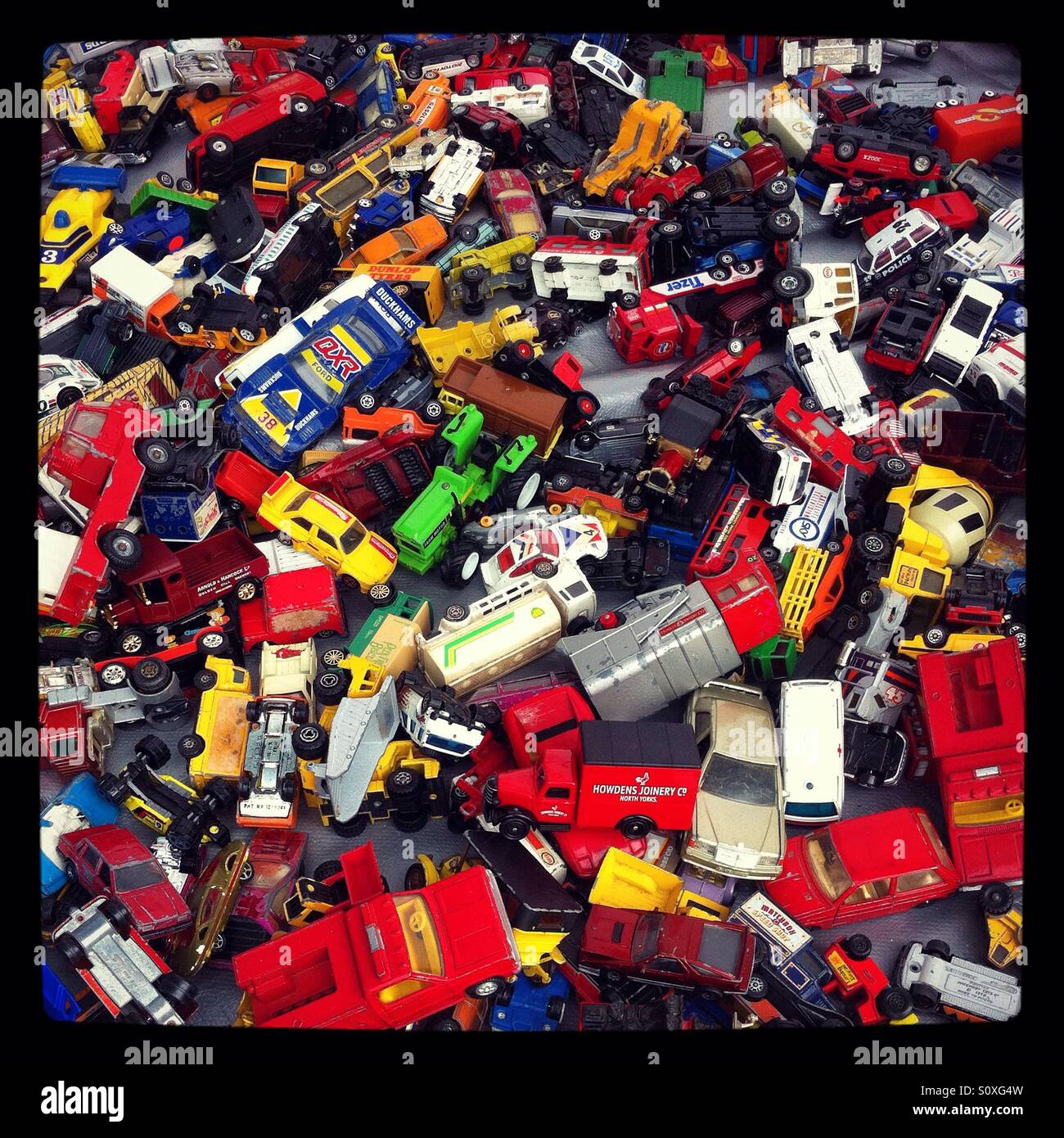 Toy cars at an Autojumble Stock Photo