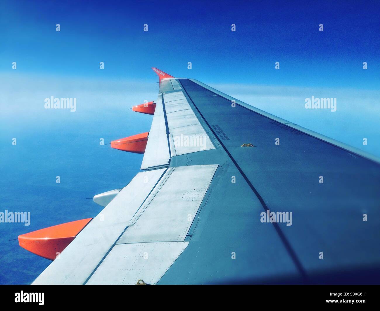 Airplane wing - Smartphone Captured Stock Image