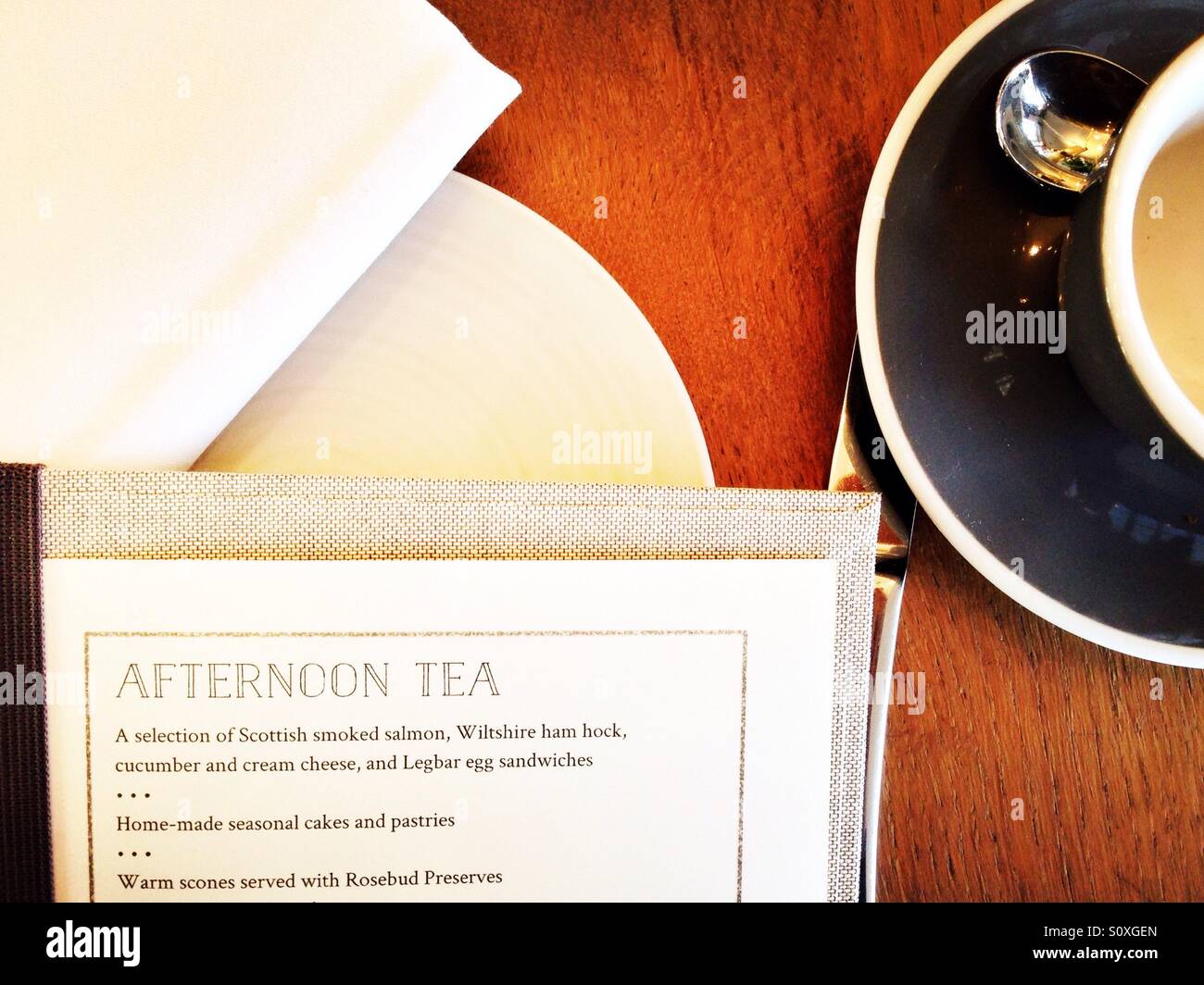 Afternoon tea at the Swan in London - Smartphone Captured Stock Image