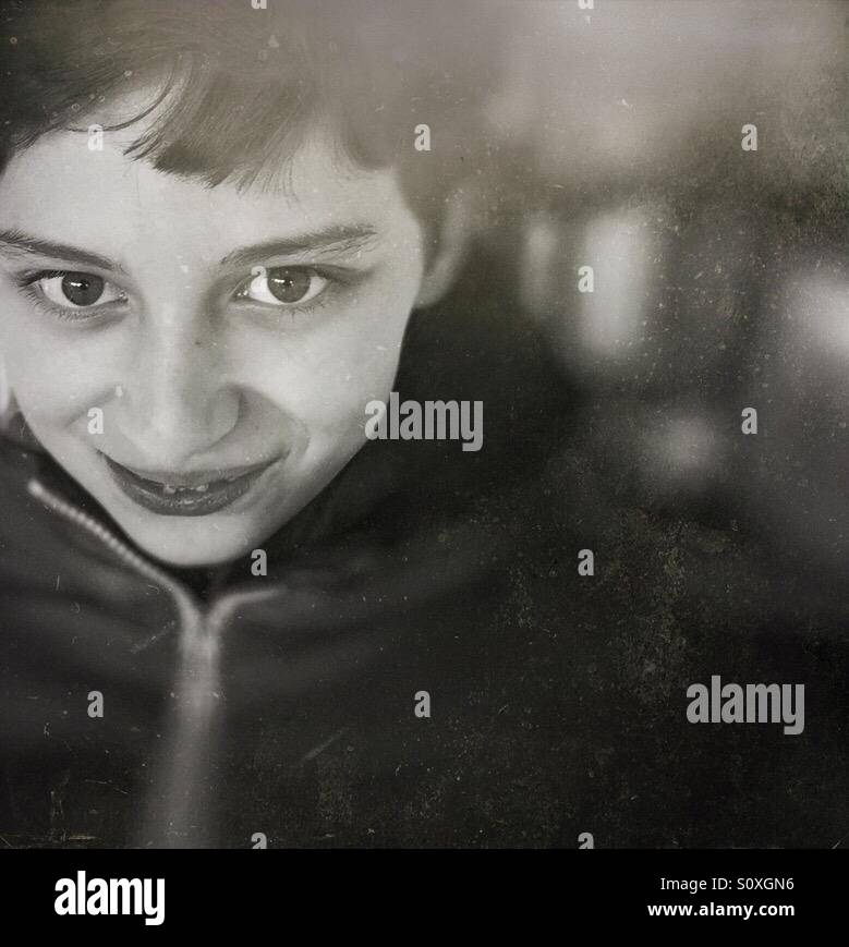 Smiling boy with bright eyes - Smartphone Captured Stock Image