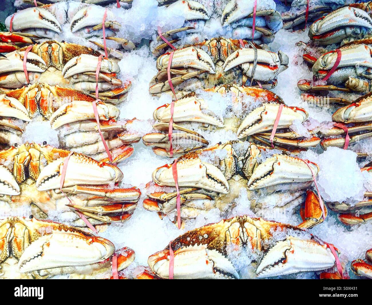 Crabs at the market Stock Photo
