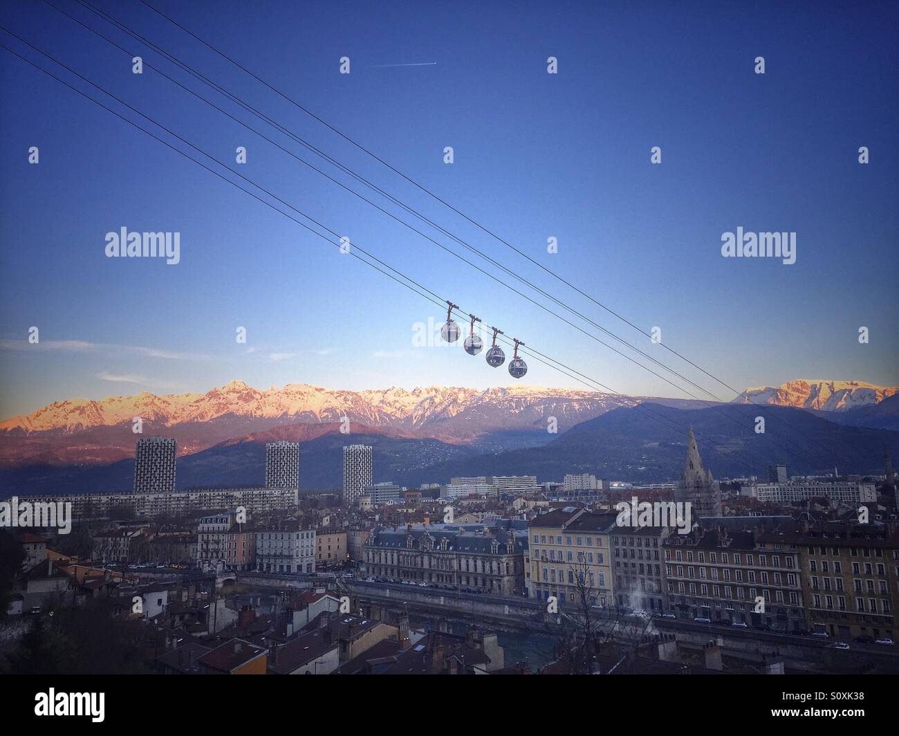 Grenoble city view - Smartphone Captured Stock Image