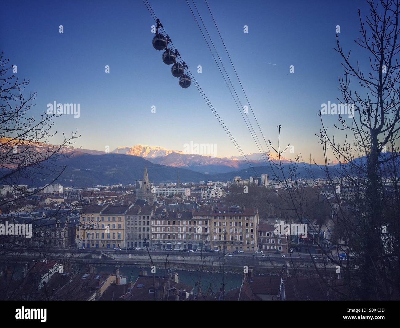 Grenoble cityscape - Smartphone Captured Stock Image