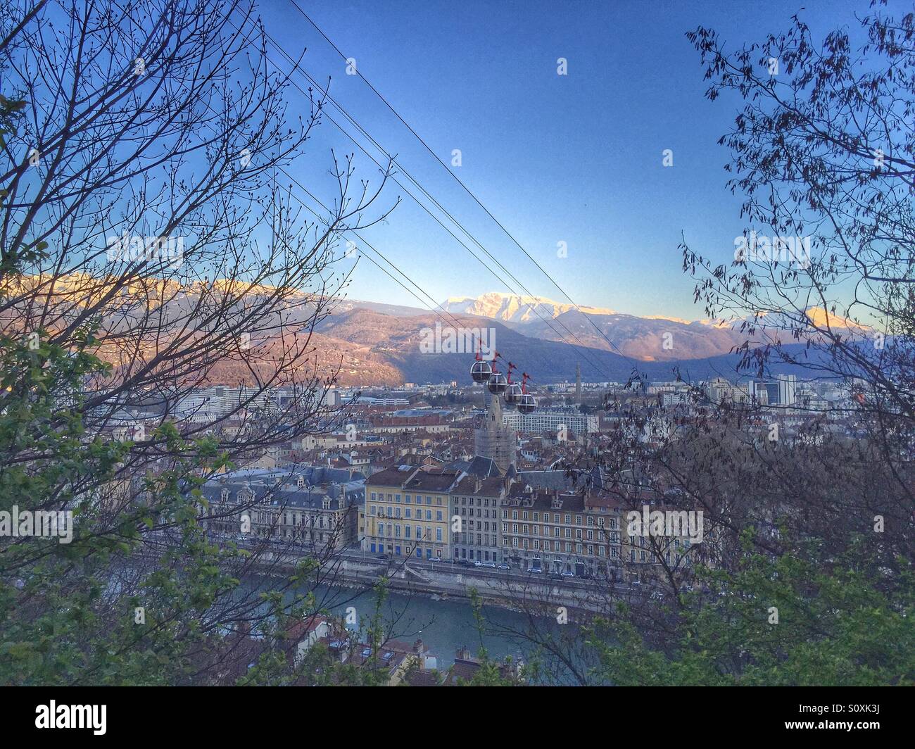 Grenoble cityscape - Smartphone Captured Stock Image