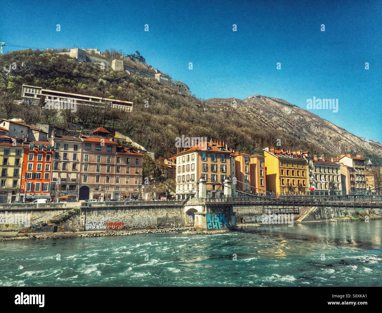 Grenobl bridge - Smartphone Captured Stock Image