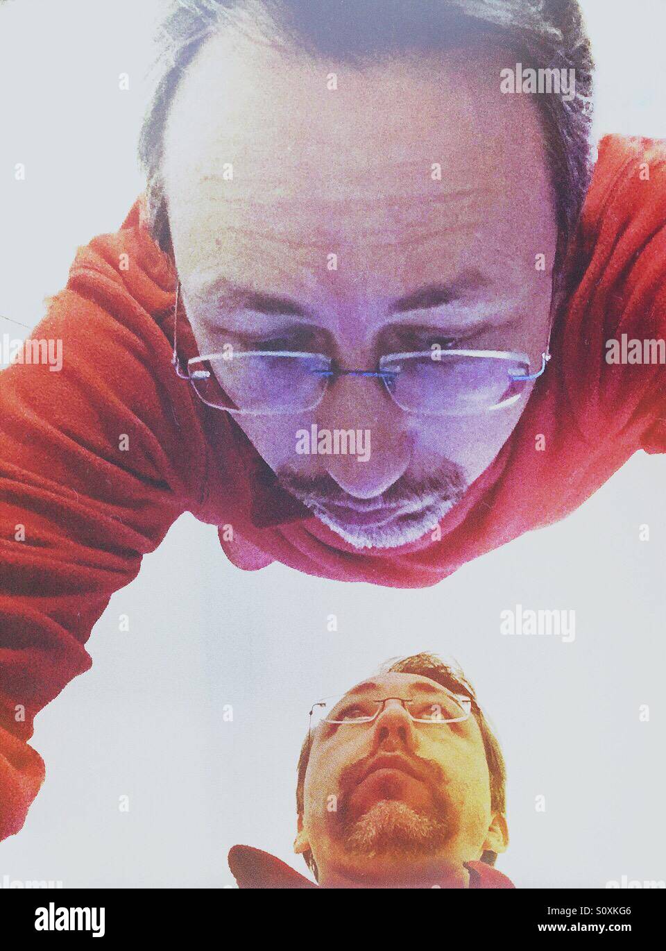 Me flying over myself - Smartphone Captured Stock Image