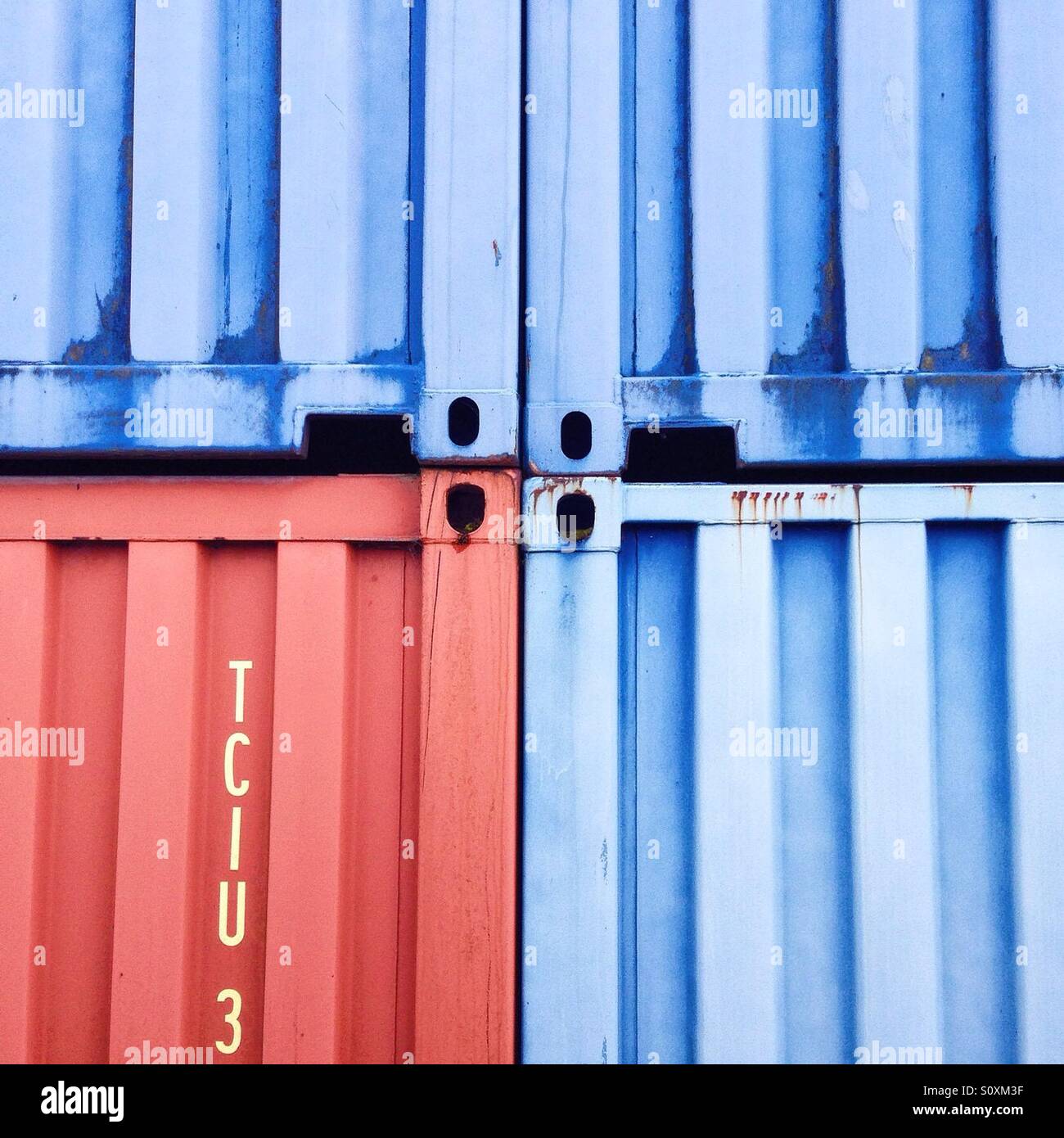 Shipping containers Stock Photo