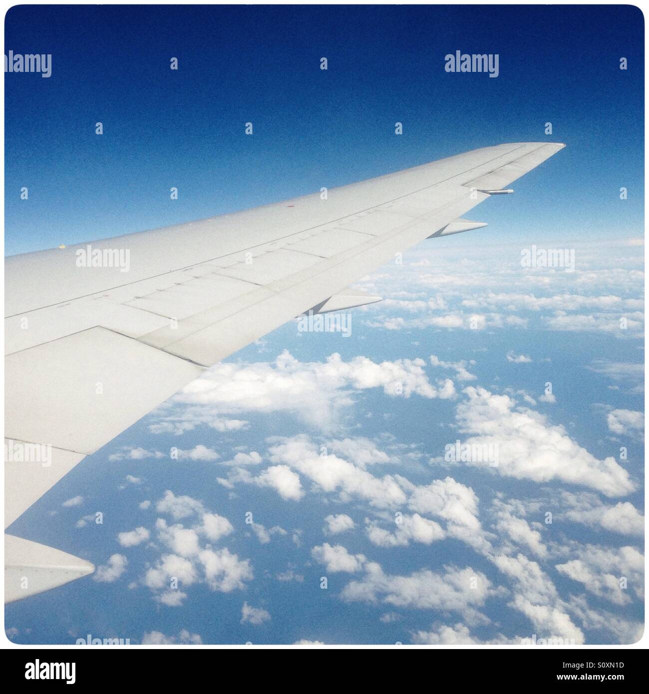 Flying above the clouds - Smartphone Captured Stock Image